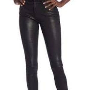 HUDSON Evelyn High Waisted Lambskin Pants